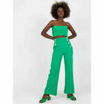 ITALY MODA Ženske hlače z visokim pasom BEA green DHJ-SP-16008.01X_387647 XL