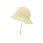 Otroški bombažni klobuk Konges Sløjd rumena barva - rumena. Otroške klobuk iz kolekcije Konges Sløjd. Model z ozkim robom, izdelan iz enobarvnega materiala.