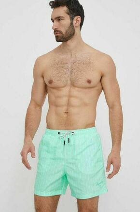 Kopalne kratke hlače Superdry turkizna barva - turkizna. Kopalne kratke hlače iz kolekcije Superdry