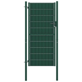 VidaXL Vrata za ograjo jeklo 100x204 cm zelena