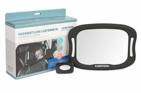 Caretero Osvetljeno ogledalo za opazovanje otroka v avtomobilu LED XL - 5903076306081