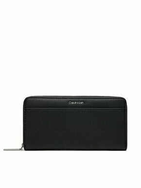 Calvin Klein Velika ženska denarnica Ck Must Lg Z/A Wallet W/Slip K60K610949 Črna