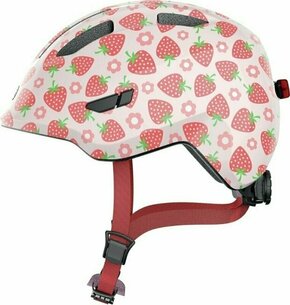 Abus Smiley 3.0 LED Rose Strawberry S Otroška kolesarska čelada
