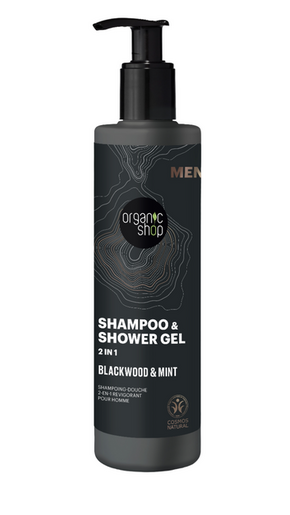 "Organic Shop MEN 2in1 Shampoo &amp; Shower Gel Blackwood &amp; Mint - 280 ml"