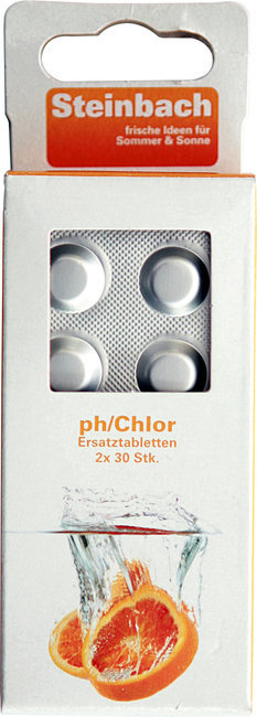 Steinbach Paket za ponovno napolnitev za pH - vrednost in prost klor - 1 k.