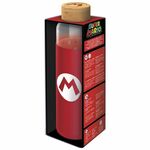 WEBHIDDENBRAND Steklena steklenica z ovitkom - Super Mario 585 ml