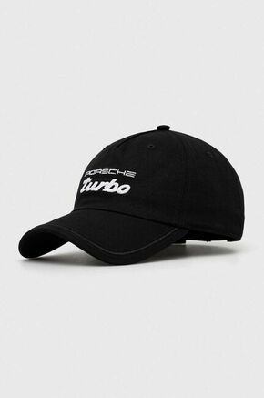 Bombažna bejzbolska kapa Puma črna barva - črna. Kapa s šiltom vrste baseball iz kolekcije Puma. Model izdelan iz tkanine z nalepko.