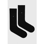 Nogavice Tommy Hilfiger 2-pack moški, črna barva - črna. Visoke nogavice iz kolekcije Tommy Hilfiger. Model izdelan iz elastičnega materiala. V kompletu sta dva para.