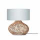 Svetlo siva/naravna namizna svetilka s tekstilnim senčnikom (višina 60 cm) Kalahari – Good&amp;Mojo