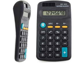 VERK GROUP klasični žepni kalkulator 8 mest - solarni 01045