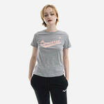 Converse bombažna majica - siva. T-shirt iz zbirke Converse. Model narejen iz tanka, rahlo elastična tkanina.