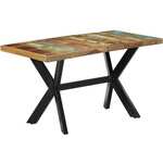 VIDAXL Jedilna miza 140x70x75 cm trden predelan les