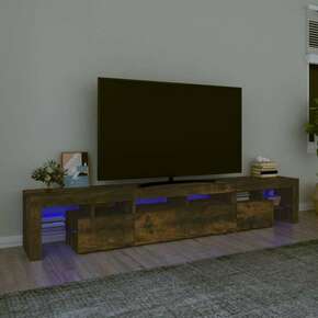 Vidaxl TV omarica z LED lučkami dimljeni hrast 230x36