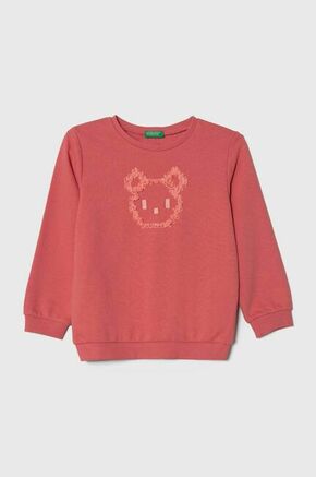 Otroški pulover United Colors of Benetton roza barva - roza. Otroški pulover iz kolekcije United Colors of Benetton