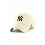 Kapa s šiltom 47 brand MLB New York Yankees bež barva, B-BPCAM17GWS-NT - bež. Kapa s šiltom vrste baseball iz kolekcije 47 brand. Model izdelan iz pletenine z nalepko.