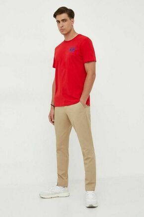 Bombažna kratka majica La Martina rdeča barva - rdeča. Kratka majica iz kolekcije La Martina