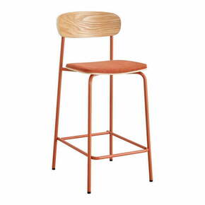 Rdeči/naravni barski stoli v kompletu 2 ks (višina sedeža 66 cm) Adriana – Marckeric