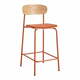 Rdeči/naravni barski stoli v kompletu 2 ks (višina sedeža 66 cm) Adriana – Marckeric