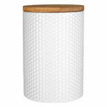 Bela škatla s pokrovom iz bambusa Premier Housewares, ⌀ 10 cm
