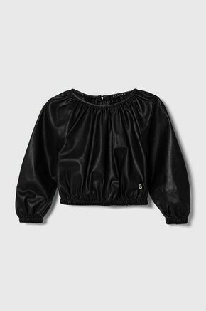 Otroška bluza Sisley črna barva - črna. Otroški bluza iz kolekcije Sisley