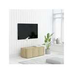 VIDAXL TV omarica sonoma hrast 80x34x30 cm iverna plošča