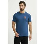 Kratka majica Fjallraven 1960 Logo T-shirt moška, F87313 - modra. Kratka majica iz kolekcije Fjallraven, izdelana iz tanke, elastične pletenine. Model iz izjemno udobne tkanine z visoko vsebnostjo bombaža.