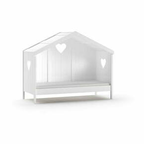 Bela otroška postelja iz masivnega bora v obliki hiške 90x200 cm AMORI – Vipack