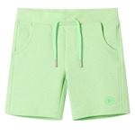 vidaXL Otroške kratke hlače fluorescentno zelene 104