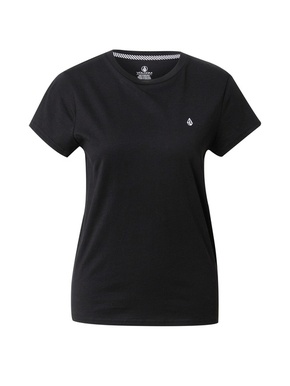 Bombažna kratka majica Volcom črna barva - črna. Kratka majica iz kolekcije Volcom
