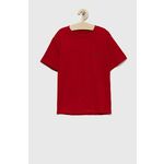 Otroška bombažna kratka majica Polo Ralph Lauren rdeča barva - rdeča. Otroški kratka majica iz kolekcije Polo Ralph Lauren. Model izdelan iz tanke, elastične pletenine.