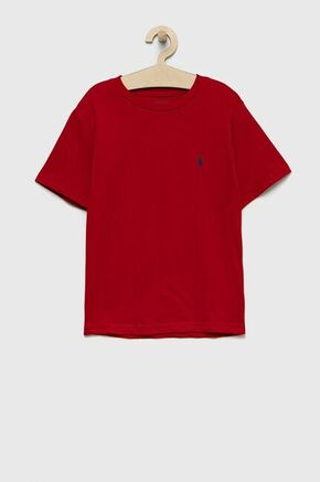Otroška bombažna kratka majica Polo Ralph Lauren rdeča barva - rdeča. Otroški kratka majica iz kolekcije Polo Ralph Lauren. Model izdelan iz tanke