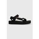 Sandali Levi's Cadys Low ženski, črna barva, D5313.0007 - črna. Sandali iz kolekcije Levi's. Model izdelan iz tekstilnega materiala. Model z mehkim in prožnim podplatom.