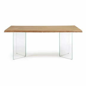 Jedilna miza z mizno ploščo v hrastovem dekorju v naravni barvi 90x160 cm Lotty – Kave Home