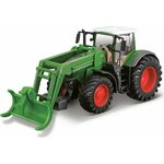 Bburago 10 cm kmetijski traktor s čelnim nakladalnikom - Fendt 1050 Vario + grabnik za sečnjo