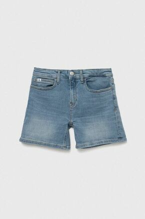 Otroške kratke hlače iz jeansa Calvin Klein Jeans - modra. Otroški kratke hlače iz kolekcije Calvin Klein Jeans. Model izdelan iz jeansa. Model iz raztegljivega materiala