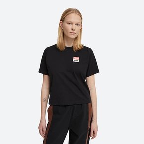 Bombažna kratka majica Wood Wood Steffi T-Shirt x Fila črna barva - črna. Kratka majica iz kolekcije Wood Wood