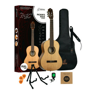 Kitarski set: klasična kitara 4/4 RPPC44 Picker's Pack Ortega