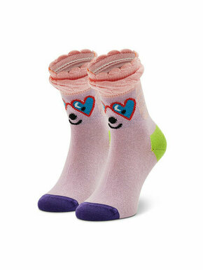 Happy Socks Otroške visoke nogavice KPDL01-3300 Roza