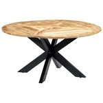 Jedilna miza okrogla 150x76 cm trden mangov les