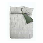 Zelena/siva bombažna posteljnina za zakonsko posteljo 200x200 cm Camden Stripe – Content by Terence Conran