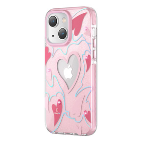 Slomart kingxbar srce zvezdne serije etui iPhone 14 plus etui w gwiazdki roza srce