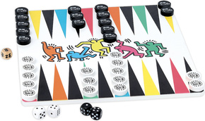 WEBHIDDENBRAND Vilac Dama in backgammon Keith Haring