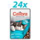 Calibra Premium Adult, mokra hrana za mačke, postrv in losos, 24 x 100 g