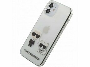 Karl Lagerfeld Klhcp12scktr za iPhone 12 mini prozorna trda zaščita - karl and choupette