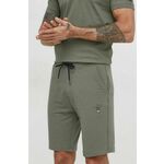 Kratke hlače Aeronautica Militare moški, zelena barva - zelena. Kratke hlače iz kolekcije Aeronautica Militare. Model izdelan iz gladke pletenine. Model iz izjemno udobne tkanine z visoko vsebnostjo bombaža.