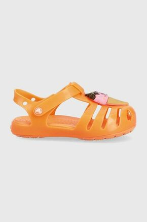 Otroški sandali Crocs ISABELLA CHARM SANDAL oranžna barva - oranžna. Otroški sandali iz kolekcije Crocs. Model je izdelan iz sintetičnega materiala. Model z mehkim
