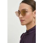 Sončna očala Tom Ford ženski, roza barva - roza. Sončna očala iz kolekcije Tom Ford. Model z zrcalnimi stekli in okvirji iz kombinacije kovine in plastike. Ima filter UV 400.