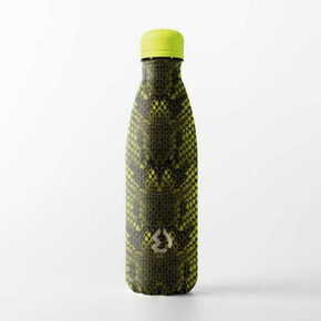WEBHIDDENBRAND Water Revolution Termalna steklenica za pitje iz nerjavečega jekla Fashion Snake Green Iz nerjavečega jekla 18/8