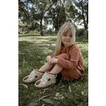 Otroški zimski škornji Emu Australia Llama Mini bež barva - bež. Zimski čevlji iz kolekcije Emu Australia. Podloženi model, izdelan iz tekstilnega materiala. Model z izjemno udobno notranjostjo.