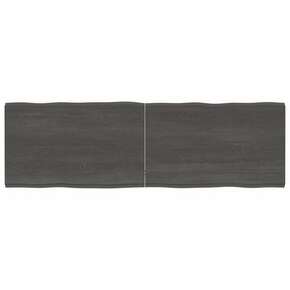 VidaXL Mizna plošča temno siva 160x50x4 cm obdelana trdna hrastovina
